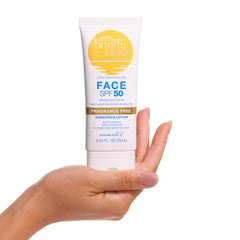 Bondi Sands fragrance-free sunscreen texture spread on skin showing fast absorption.