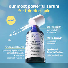 Application on scalp showing BondiBoost HG Lock Drops in use