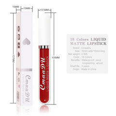 BONNIE CHOICE dark red matte lipstick for dramatic finish