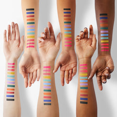 Bonnie Choice eyeliner on the eye demonstrates vibrant, fade-resistant finish for party looks.