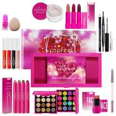 BONNIE CHOICE hot pink blush powder swirled for rosy glow.