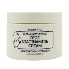 BONNYHILL Rice Niacinamide Face Cream front bottle shows lightweight hydration for all skin types