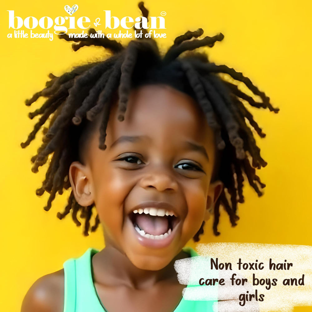 Boogie and Bean curly hair pose shows manageable curls
