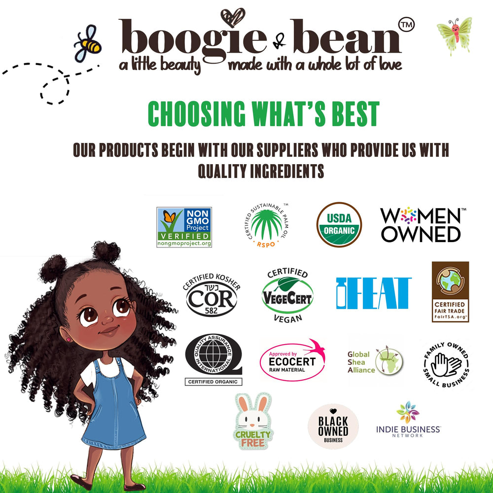 Kids with soft curls benefiting from gentle Boogie and Bean care