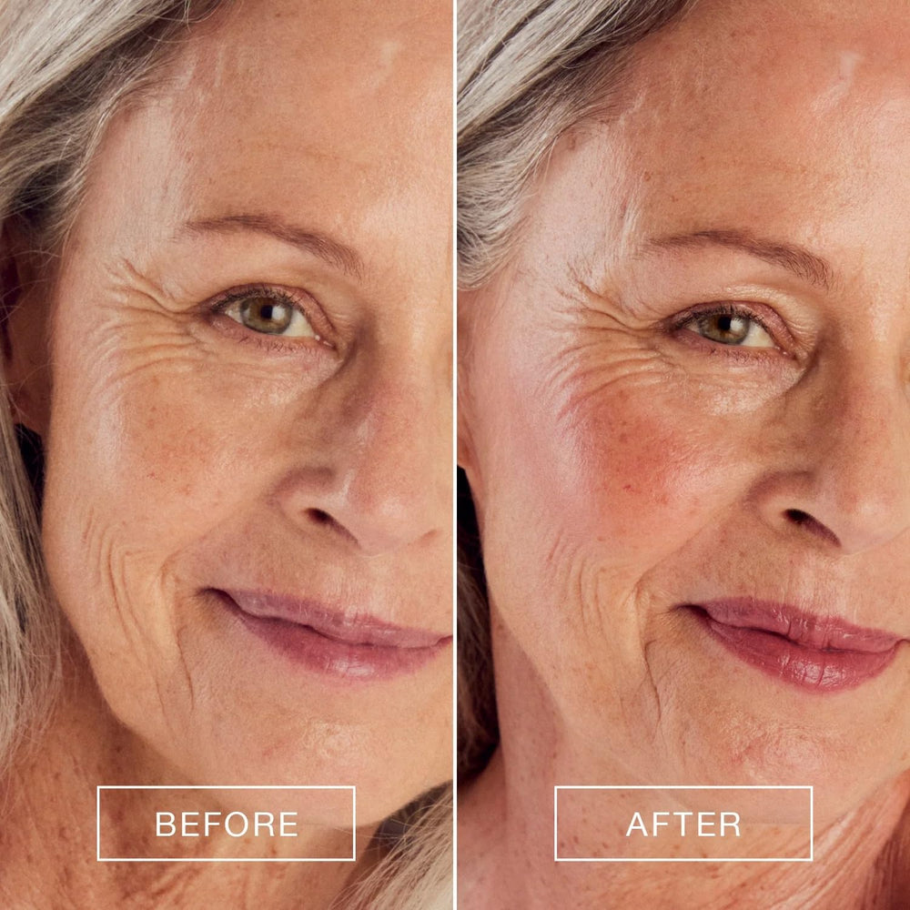 Glo moisturizer hydrates skin and smooths dry areas.