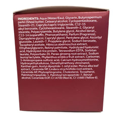 Boots No7 Restore and Renew night cream swatch on skin shows even tone.