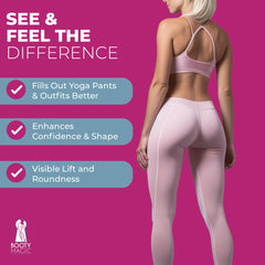 Booty Magic bottle during massage application on the glutes.