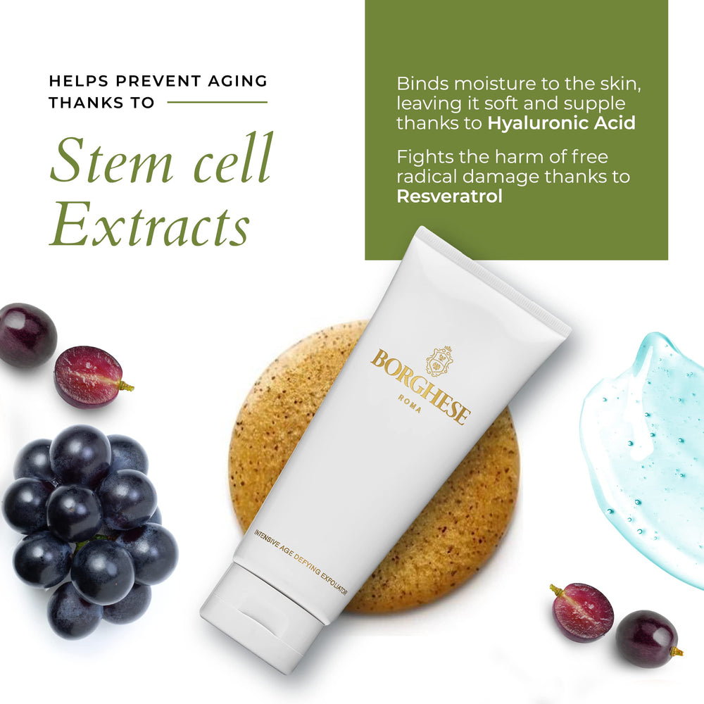 Foaming lather from Borghese exfoliator creates gentle cleanse before masking.