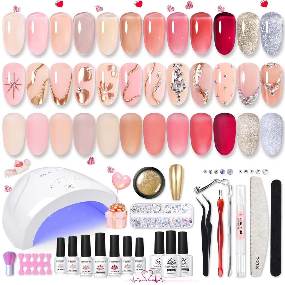 Born Pretty jelly gel kit with UV lamp for at-home manicures