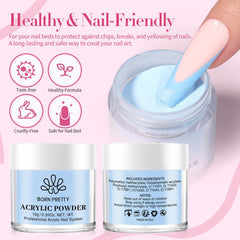 Born Pretty long-lasting powder colors resist chipping for weeks of wear