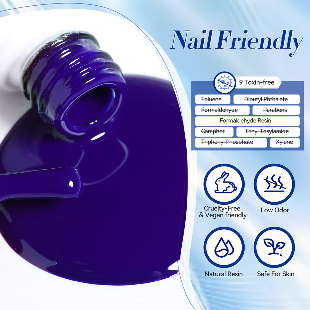 Born Pretty light sky blue gel polish provides delicate, versatile daytime shade.