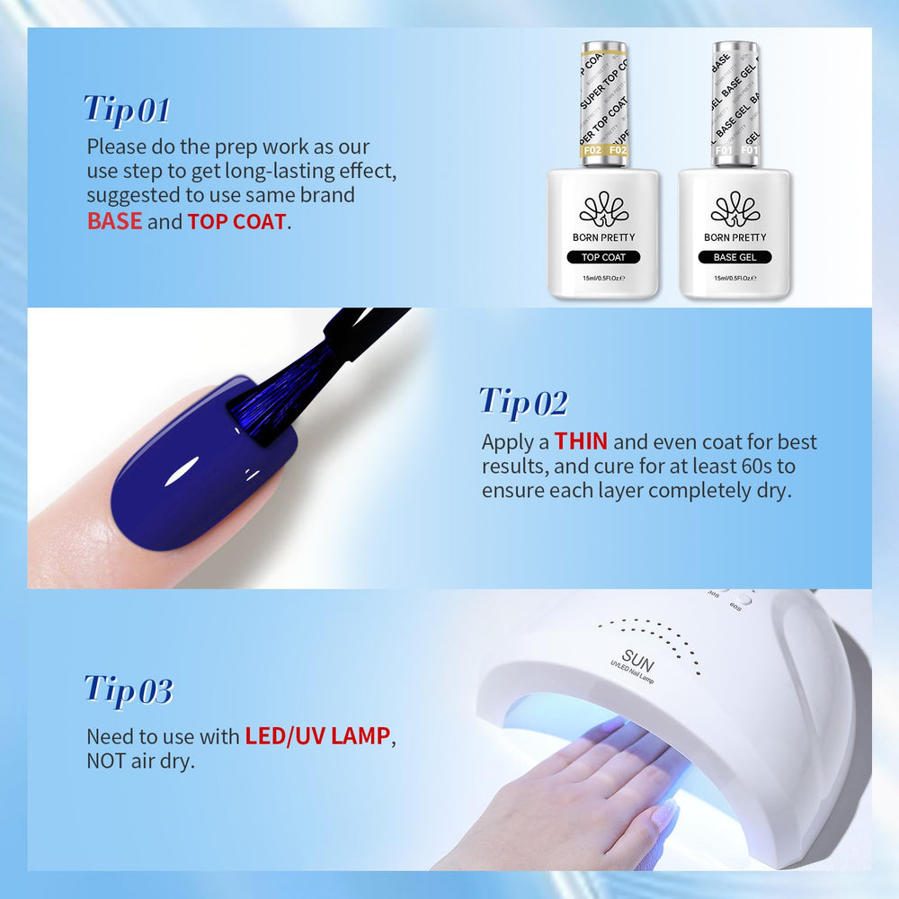 Born Pretty 6-color set helps you mix and match nails at home or salon.