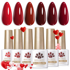 Born Pretty burgundy bottle close-up showing rich fall color and lasting shine