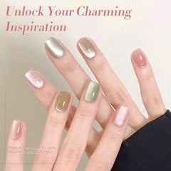 Born Pretty Cat-Eye Magnetic effect in action for dramatic nail art