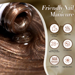 Born Pretty Cat Magnetic Eye Gel Nail Polish glossy finish for salon-like nails
