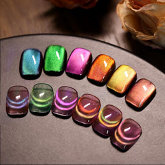 Born Pretty cat magnetic eye gel polish pink with vivid cat-eye shimmer.