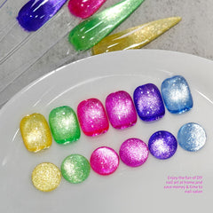 Born Pretty cat-magnetic gel polish with jewelry-like shine on nails