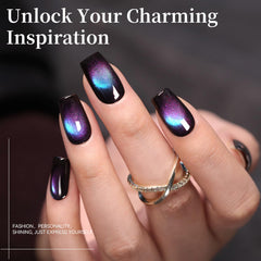 Born Pretty Cat Magnetic Eye green gel polish with lasting shine