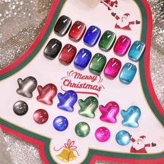 Born Pretty Christmas Cat Magnetic Eye Gel Nail Polish in green for festive DIY nails.