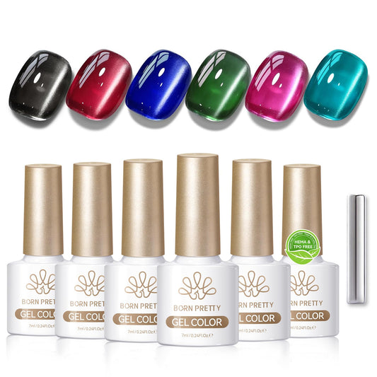 Born Pretty Christmas Cat Magnetic Eye Gel Nail Polish in red for dazzling at-home manicures.