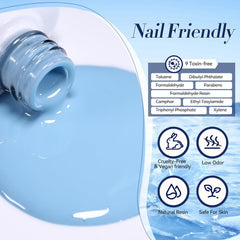 Born Pretty blue gel polish kit enables quick, durable DIY manicures at home.