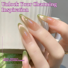 Born Pretty Fruit Cat Eye Green gel polish for vivid magnetic detail and fresh looks