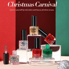 Born Pretty holiday manicure on hands showcasing finished seasonal look