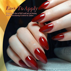 Born Pretty jelly gel nail polish application swatch for sample previews.