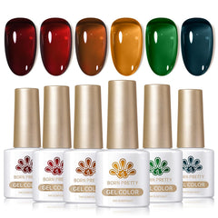 Born Pretty jelly gel nail polish brown for translucent manicure options.