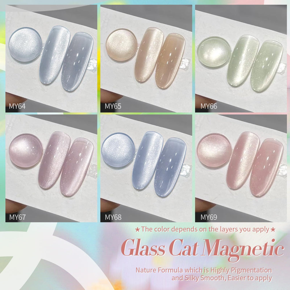 Born Pretty Jelly Glass Bead texture close-up highlighting magnetic sparkle