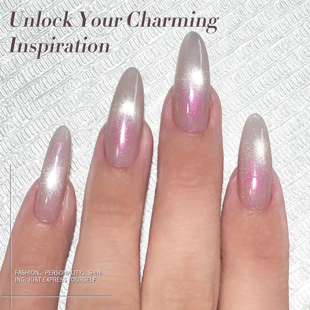 Born Pretty magnetic powder creates a vivid cat eye on nails