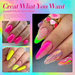 Born Pretty gift set of neon nail polishes suitable for holidays and celebrations