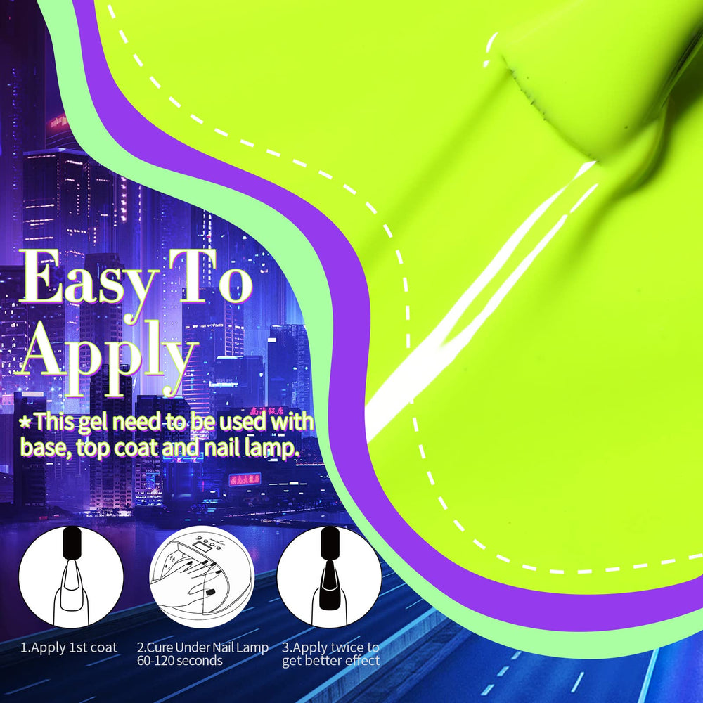 Born Pretty neon gel polish packaging and bottle lineup for quick shopping