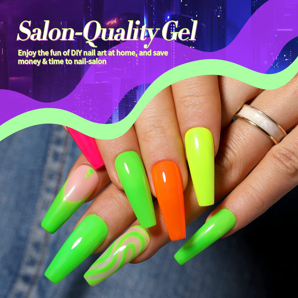 Born Pretty neon purple gel polish swatch with luminous finish