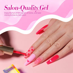 Born Pretty neon pink nails ready for at-home spa or salon use
