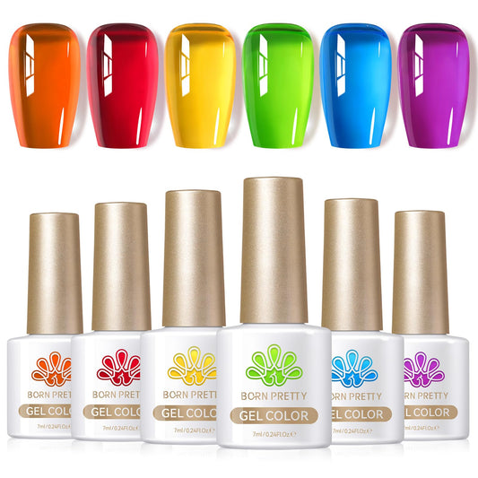 Born Pretty neon jelly gel nail polish bottle in vivid red for bold nails