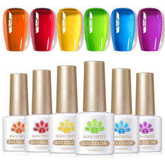 Born Pretty neon jelly gel nail polish bottle in vivid red for bold nails