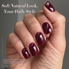 Born Pretty roasted chestnut shade swatch showing warm cozy fall nail vibes