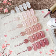 Born Pretty nude pink gel nail collection for versatile jelly tones