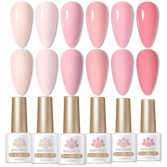 Born Pretty Nude Pink gel polish bottle close-up showing creamy texture for smooth application
