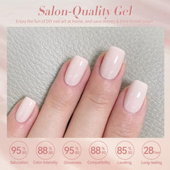 Born Pretty Pink Nude Gel Nail Polish durable finish with rich color payoff.