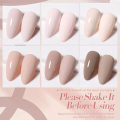Born Pretty Pink Nude Gel Nail Polish healthy, low-odor formula for nails.