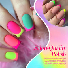 Born Pretty quick-dry neon nail lacquer ensures easy layering without lamp