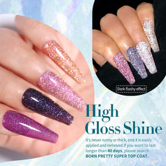 Flash swatch reveals disco sparkle of Born Pretty gel polish
