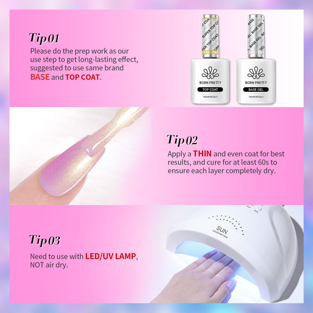 Born Pretty summer gel polish set for quick home manicures.