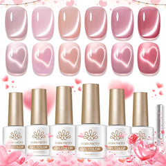 Valentine's Day gift packaging presentation for nail art lovers.