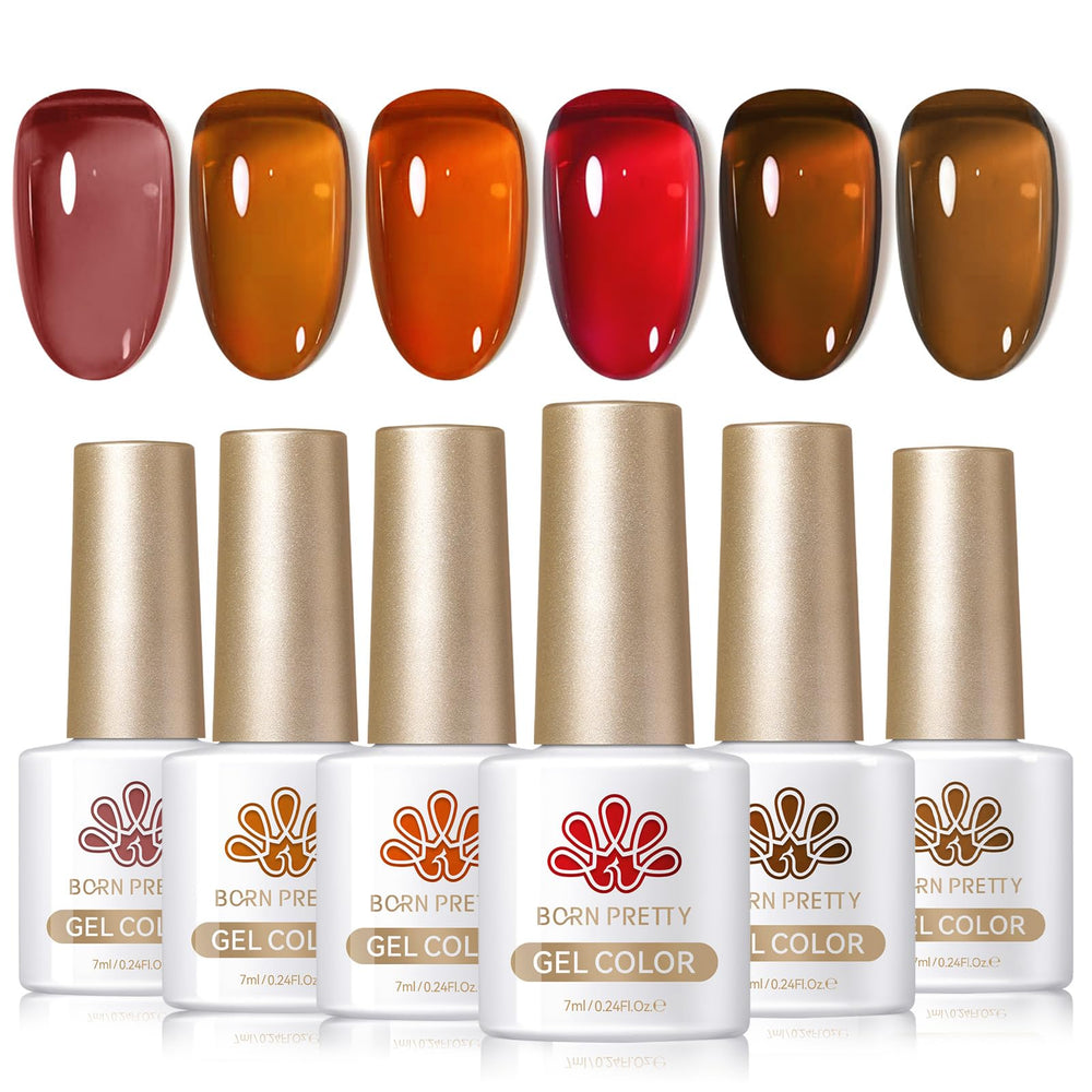 Vernis gel Amber Crystal Transparent Born Pretty, éclat clair et durable