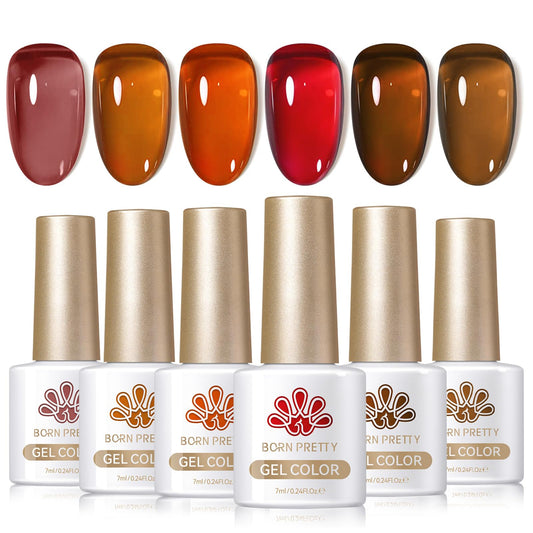 Vernis gel Amber Crystal Transparent Born Pretty, éclat clair et durable