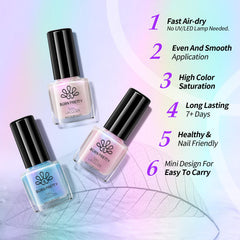 Born Pretty white pearl shade delivers clean elegant nails with subtle shimmer