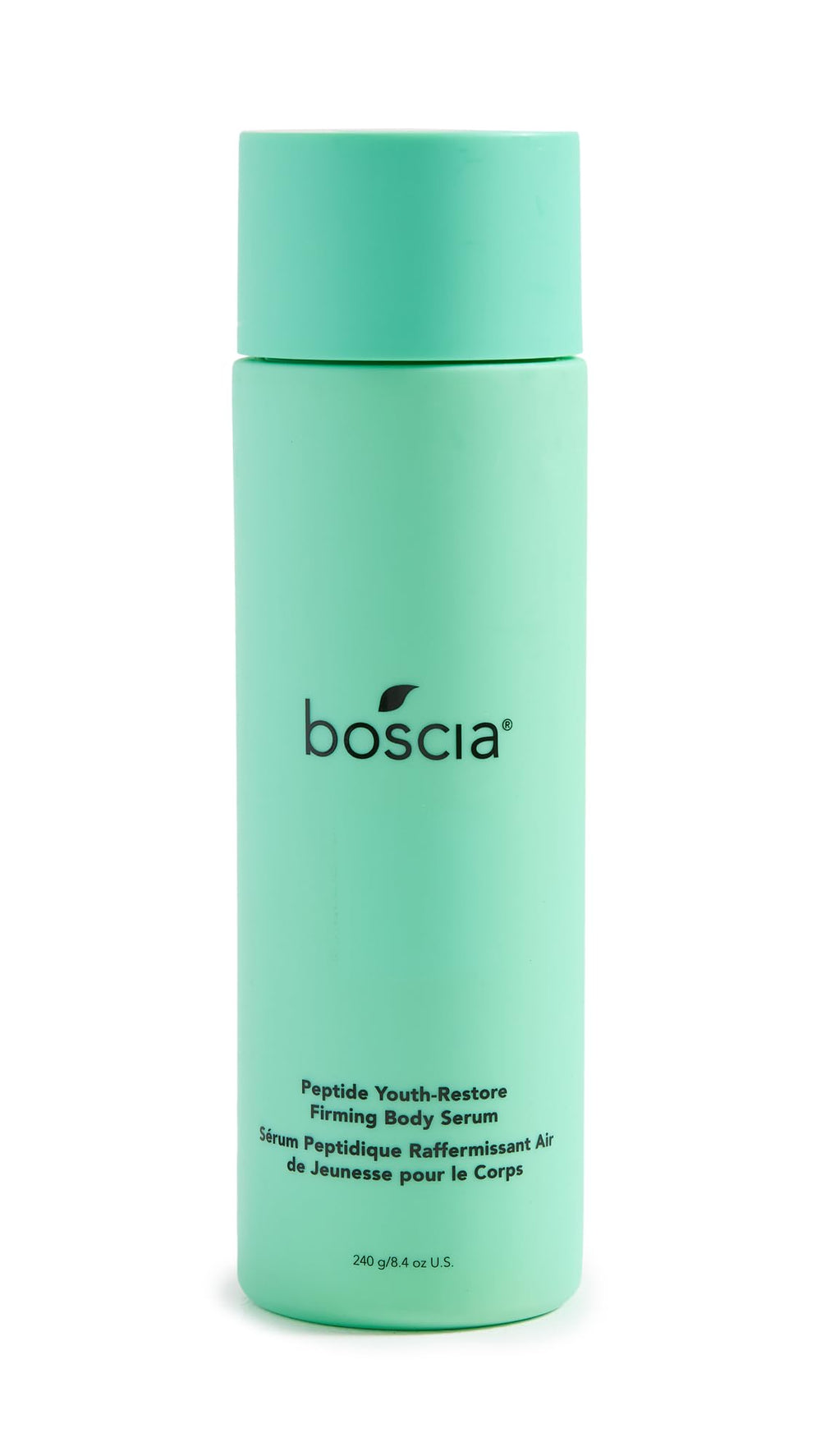 Boscia Peptide Youth-Restore Firming Body Serum bottle showing firming care for smoother skin.